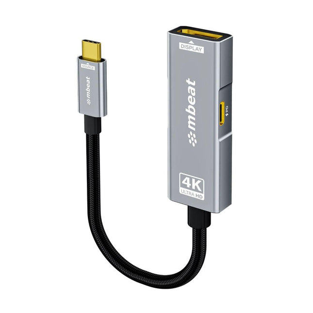 mbeat Tough Link USB-C to DP Adapter with 100W PD - Space Grey.