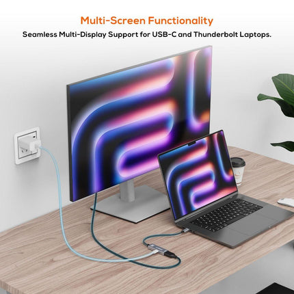 mbeat Tough Link USB-C to DP Adapter with 100W PD - Space Grey.