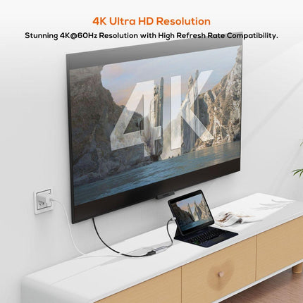 mbeat Tough Link USB-C to DP Adapter with 100W PD - Space Grey.