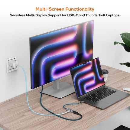 mbeat Tough Link USB-C to HDMI Adapter with 100W PD - Space Grey.