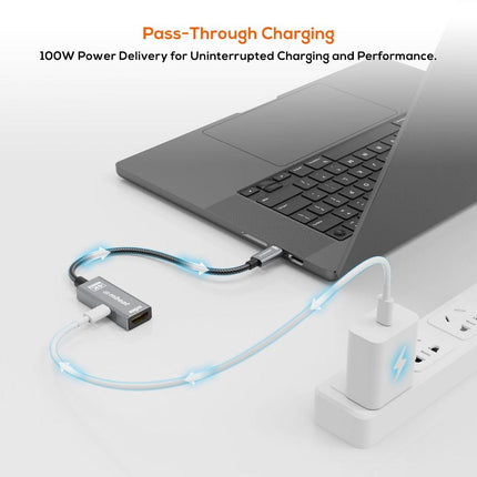 mbeat Tough Link USB-C to HDMI Adapter with 100W PD - Space Grey.