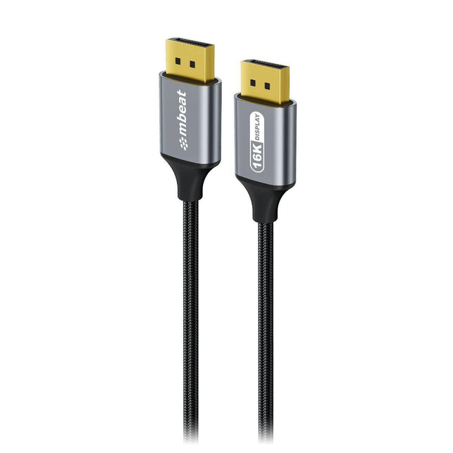 mbeat Tough Link 1.8m 16K DP to DP Cable - Space Grey.