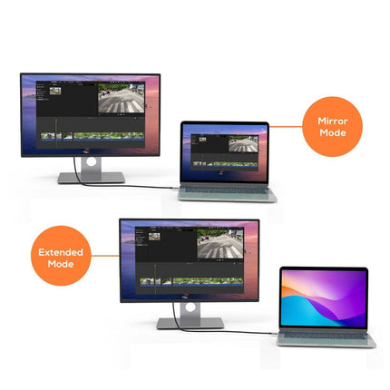 mbeat Tough Link 1.8m 4K USB-C to Display Port Cable - Space Grey.