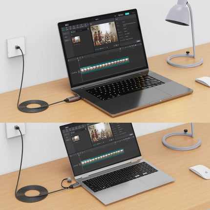 mbeat Tough Link 3m USB & USB-C to RJ45 Ethernet Cable - Space Grey.