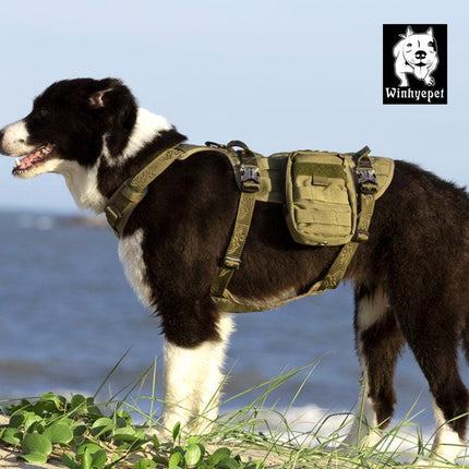 Whinhyepet Military Harness Army Green M.