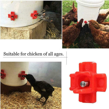 Cheeky Chooka Horizontal Poultry Water Nipple 5Pk.