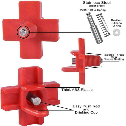 Cheeky Chooka Horizontal Poultry Water Nipple 5Pk.