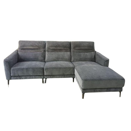 Arizona Charcoal Grey L-Shaped Chaise Sofa.