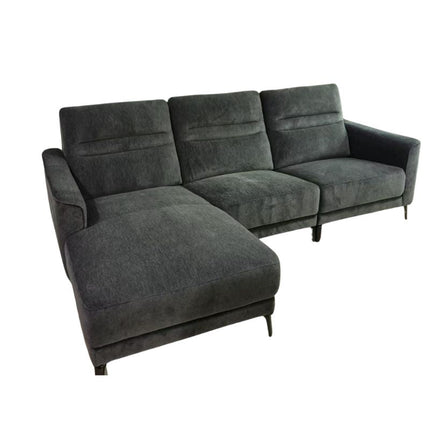 Arizona Charcoal Grey L-Shaped Chaise Sofa.