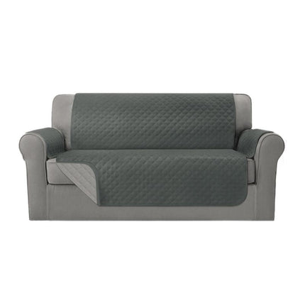 Sofa Cover Couch Cover 3 Seater Reversable Grey.