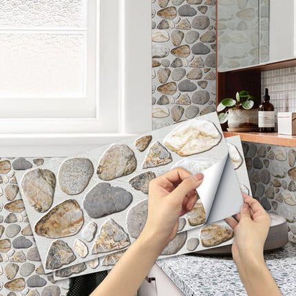 Waterproof Tiles Stone Wallpaper Stickers Bathroom Kitchen Lion Stone.