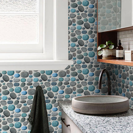 Waterproof Tiles Stone Wallpaper Stickers Bathroom Kitchen Stormy Stone.