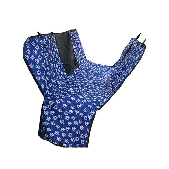 Waterproof Pet Car Seat Cover Hammock Blue With Mesh Window.
