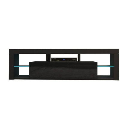 Modern TV Cabinet Living Room Furniture 200cm Black.