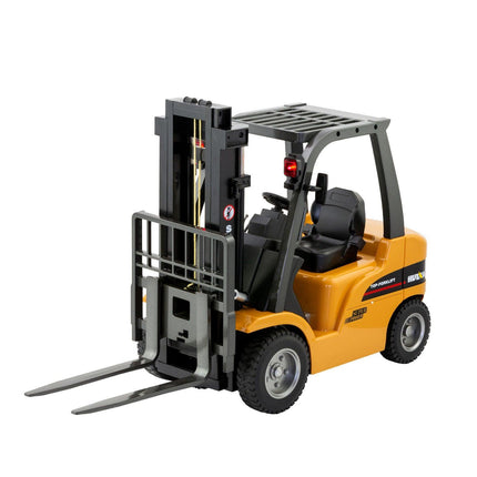 1:10 Scale 2.4G 8-Channel Metal Remote Control Forklift Construction Vehicle with Lifting Function & Sound.