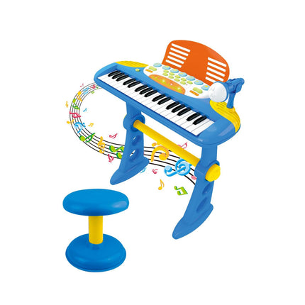 Children's Electronic Keyboard with Stand (Blue) Musical Instrument Toy.
