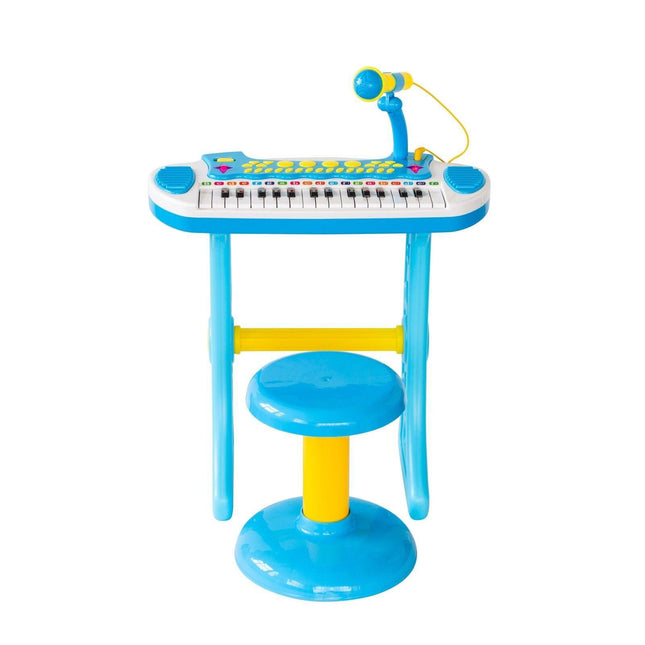 Children's Electronic Keyboard with Stand (Blue) Musical Instrument Toy.