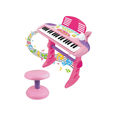 Children's Electronic Keyboard with Stand (Pink) Musical Instrument Toy.