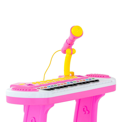 Children's Electronic Keyboard with Stand (Pink) Musical Instrument Toy.