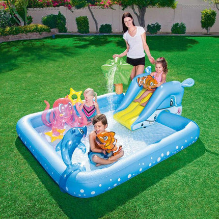 308L Fantastic Aquarium-Themed Play Centre with Detachable Slide.