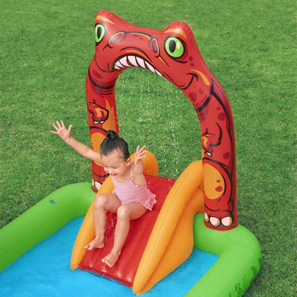 190L Jurassic Splash Water Play Centre, Bright Dinosaur Theme with Slide.