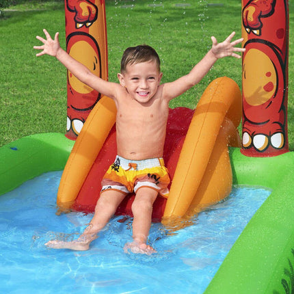 190L Jurassic Splash Water Play Centre, Bright Dinosaur Theme with Slide.