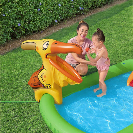 190L Jurassic Splash Water Play Centre, Bright Dinosaur Theme with Slide.