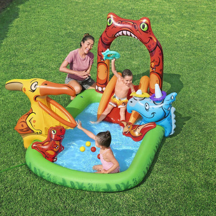 190L Jurassic Splash Water Play Centre, Bright Dinosaur Theme with Slide.
