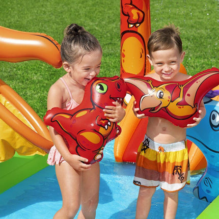 190L Jurassic Splash Water Play Centre, Bright Dinosaur Theme with Slide.