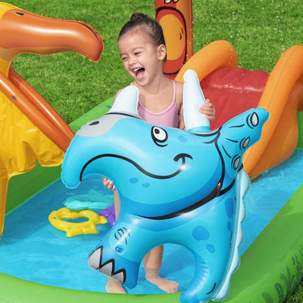 190L Jurassic Splash Water Play Centre, Bright Dinosaur Theme with Slide.