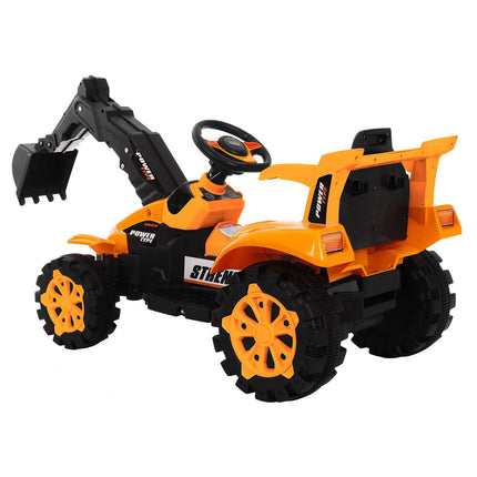 Children's Electronic Ride-on Excavator & Dump Truck, 30kg Capacity.