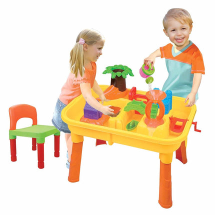Children's 2-in-1 Sand & Water Table, Includes 18 Play Accessories.