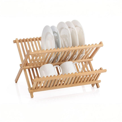 2 Tier Bamboo Dish Rack.