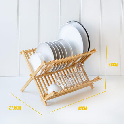 2 Tier Bamboo Dish Rack.