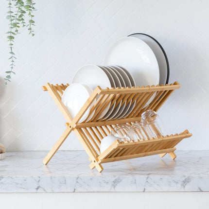 2 Tier Bamboo Dish Rack.