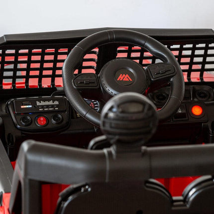 Jeep Inspired Remote Controlled Ride-on Electric Car (Red).