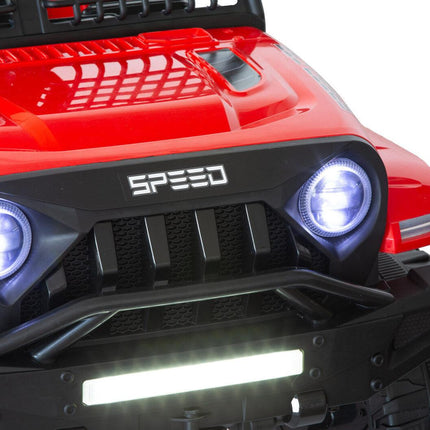 Jeep Inspired Remote Controlled Ride-on Electric Car (Red).