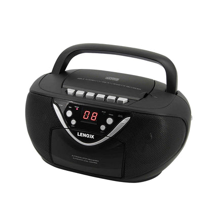 Portable CD/Cassette Player with AM/FM Radio Speaker.