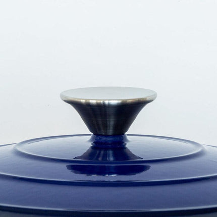 26cm Enamelled Cast Iron French Oven Casserole (4.7L) - Blue.