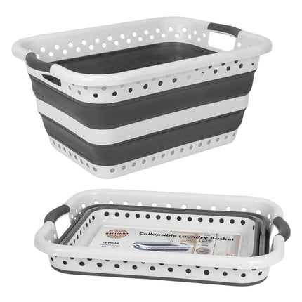 45L Space Saving  Laundry Basket,  Collapsible Hamper for Dorms, RVs, Homes & Garages.