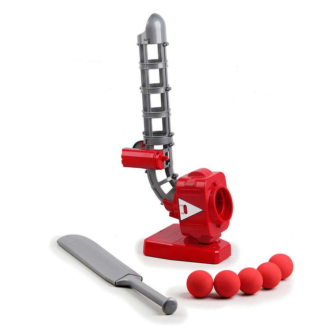Cricket Ball Pitcher w/ Adjustable Pitching Angles & 5 Ball Capacity.