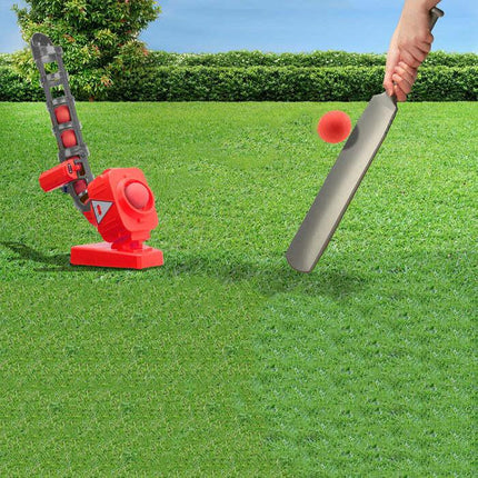 Cricket Ball Pitcher w/ Adjustable Pitching Angles & 5 Ball Capacity.