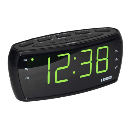 Large Number Alarm Clock & AM/FM Radio, Bold Green LED Time Screen.
