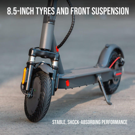 Electric Scooter, 350W Motor, 8.5 inch  Tyres, Front Suspension, Smart App, Foldable, 25kph.