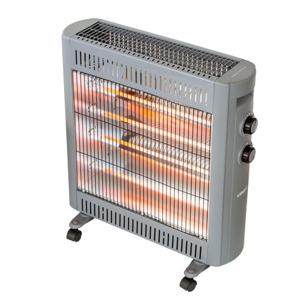 2200W Quartz Infrared Radiant Heater with Adjustable Thermostat and 2 Power Settings.