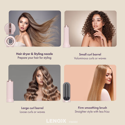 Hair Dryer Multi-Styler with Adjustable Heat Settings.