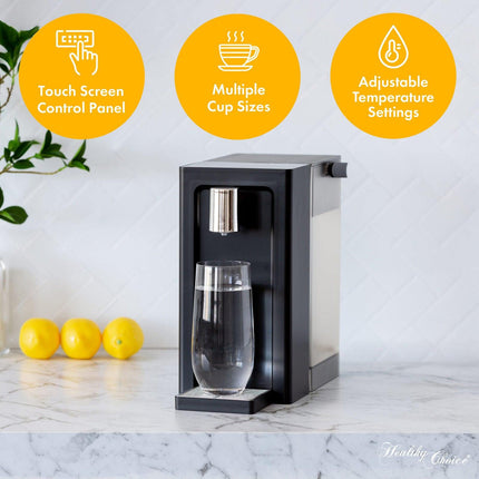 Instant Hot Water Dispenser 3L - One-Touch Operation with Adjustable Temperature & Cup Sizes.
