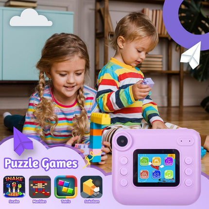 Kids 48MP Instant Print Camera with Dual Lens and 1080P HD Video.