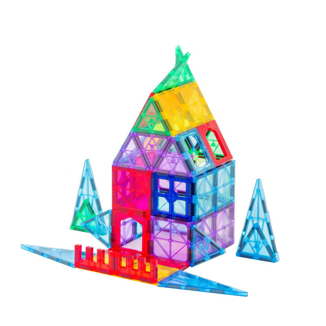48 Pcs non-toxic STEM Educational, Durable Magnetic Tiles/Puzzle with Storage Bag.