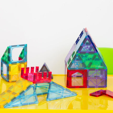 48 Pcs non-toxic STEM Educational, Durable Magnetic Tiles/Puzzle with Storage Bag.